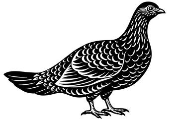 Sticker - grouse silhouette vector illustration