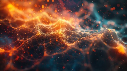 Leinwandbilder - Detailed views of stunning organic cellular structures, featuring striking color contrasts, are ideal for educational, scientific content or microbiology-inspired designs.