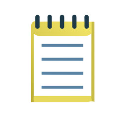 Paper document notes icon on a Transparent Background