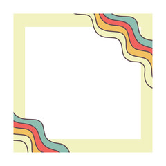 Wall Mural - Pop Retro Groovy Frame backgrounds