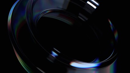 Fototapete - Abstract animation of color refraction effect, 3d render, 4k seamless looped video