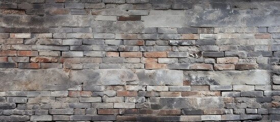 Poster - A detailed closeup of a brown brick wall showcasing the intricate pattern and texture of the composite building material