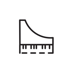 Wall Mural - Music Piano Play Line Icon