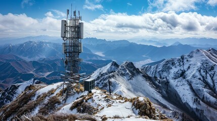 cell phone towers high in the mountains