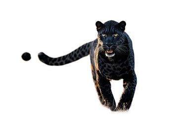 leopard black 6 years aggressive angry animal austere canino creature defy fang felino furious indoor irritated isolated on white jaguar mammal nobody one panther panthera predator roaring sitting