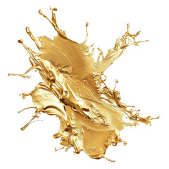 Wall Mural - splash of strokes of gold paint. splashes of gold paint