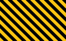 Warning Yellow Black Diagonal Stripes Line. Safety Stripe Warning Caution Hazard Danger Road Vector Sign Symbol.