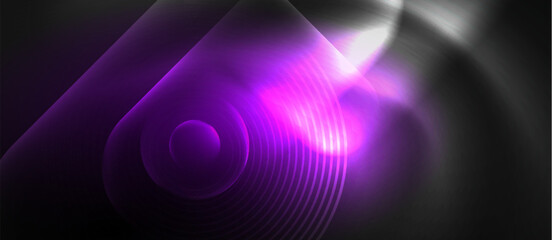 Aufkleber - Glowing light neon shiny background. Vector Illustration For Wallpaper, Banner, Background, Card, Book Illustration, landing page