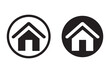 House icons vector set. Home sign and symbol design. House, home simple symbols. House, home logo. Vector illustration.

