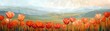 Tulip fields Earthy and organic hues Landscape Abstract Vibrant