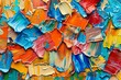 © Anns - Closeup of abstract rough colorful multicolored