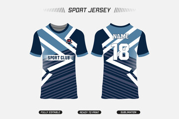 Sticker - Sublimation Fully printed jersey design. Sport jersey design. Sport vector jersey design. EPS10