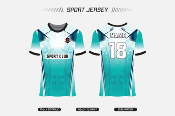 Wall Mural - Sublimation Fully printed jersey design. Sport jersey design. Sport vector jersey design. EPS10