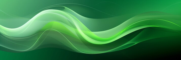 Sticker - green background with waves,banner