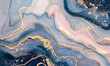 Watercolor background with marble texture, gold lines and splashes of color with transparent