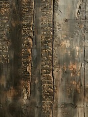 Bark inscribed with forgotten languages, a living library of civilizations long passed