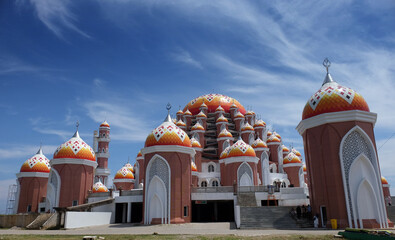 Wall Mural - 99 kubah mosque or 99 golden dome mosque at losari beach, makassar, indonesia