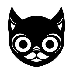 Sticker - black cat head