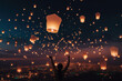 Enchanting Night Sky Lantern Festival Celebration