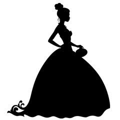 Wall Mural - princess  silhouette