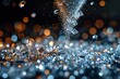 Nanotechnology merges with fairy dust, showcasing microscale engineering and magical powder for tiny wonders, 