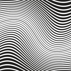 Poster - abstract geometric wave line pattern art vector illustration.