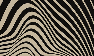 Poster - abstract geometric wave line pattern art vector illustration.