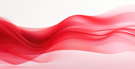 Wall Mural - Vector 3d echo audio wavefrom spectrum. Abstract music waves oscillation graph. Futuristic sound wave visualization. Red flowing wave line impulse pattern on white. Synthetic music technology sample.