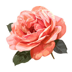 Wall Mural - Clip art of roses on transparent background PNG.