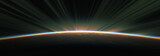 Fototapeta Lawenda - sunrise from space aurora, 3d rendering