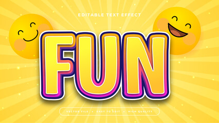 Wall Mural - Orange yellow and purple violet fun 3d editable text effect - font style