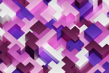 Fototapete - 3d rendering. colorful pattern of different shapes. minimalistic pattern of simple shapes. bright cr