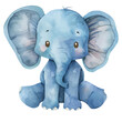 Cute clip art of elephant on transparent background PNG is easy to use.