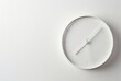 White wall clock on the Whitewall