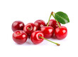Sweet cherry berries on white backgrounds