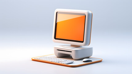 Wall Mural - Desktop Computer Icon 3d