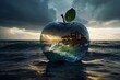 apple on the water
