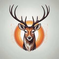 Wall Mural - flat  logo of animal 