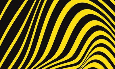 Poster - abstract geometric wave line pattern art vector illustration.