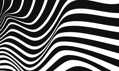 Poster - abstract geometric wave line pattern art vector illustration.