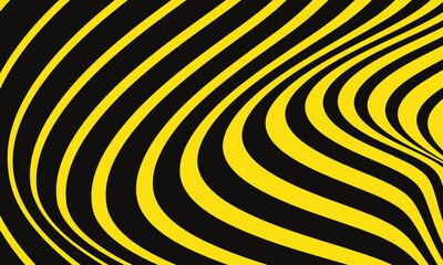 Poster - abstract geometric wave line pattern art vector illustration.