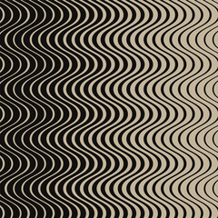 Poster - abstract geometric wave line pattern art vector illustration.