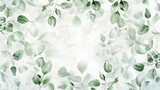 Fototapeta Konie - Delicate Watercolor Botanical Digital Paper Floral