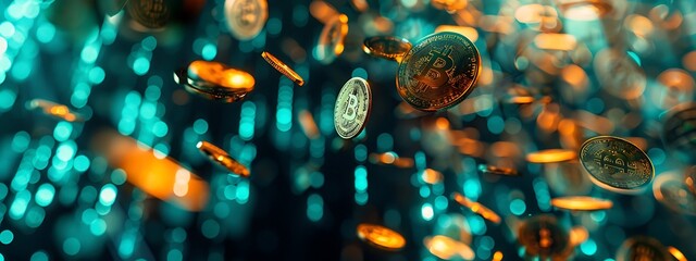 Poster - Futuristic Finance Interactive 3D Currency Models in Investment & Capital Management