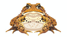 Toad Vector Illustration Isolated On White Background