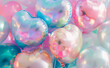 Iridescent Celebration: Holographic Foil Balloons on White
