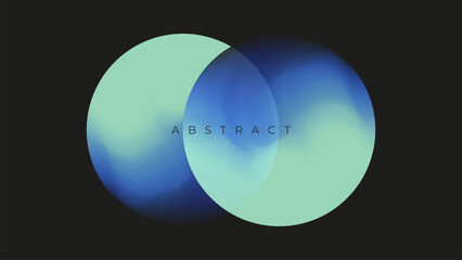 Aufkleber - Abstract defocused spheres. Color gradients. Set of blurred color round shapes for creative graphic design. Vector illustration.