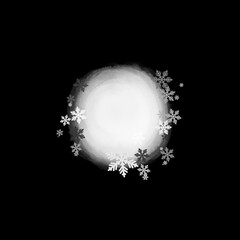 Wall Mural - Creative Christmas mask. Basis element for design isolated on black background universal use