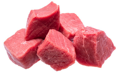 Wall Mural - Beef cuts isolated on white background. File contains clipping paths.