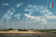 Koncepcja zerowej emisji dwutlenku węgla poprzez wprowadzanie nowoczesnych technologii - elektrowni wiatrowych.